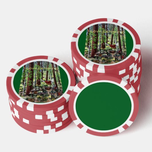 Camping Poker Kaarten Poker Chips (Opstapeling)