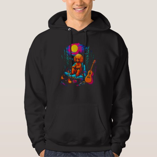 Camping Pop Poodle Dog Hoodie (Voorkant)