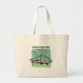 Camping PopUp Grote Tote Bag (Voorkant)