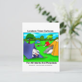 Camping Porpoises Funny Pun-Lovers Briefkaart (Staand voorkant)