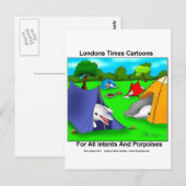 Camping Porpoises Funny Pun-Lovers Briefkaart (Voorkant / Achterkant)