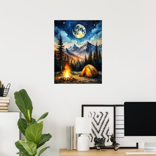 Camping Poster (Thuiskantoor)