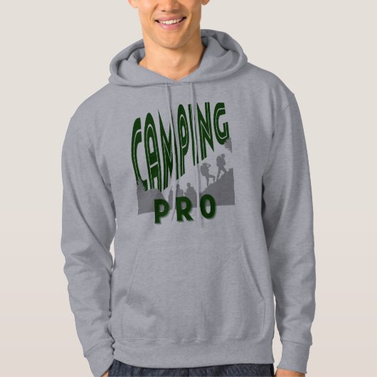 Camping pro - professionele camper hoodie voor hem (Voorkant)