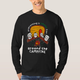 Camping Pun Smore Fun omringd door de kampvuur Mar T-shirt