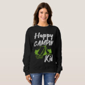 Camping Puns Happy Campin' Kid Boys Girls Children Trui (Voorkant volledig)