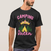 Camping Queen  Camper Glamping T-shirt (Voorkant)