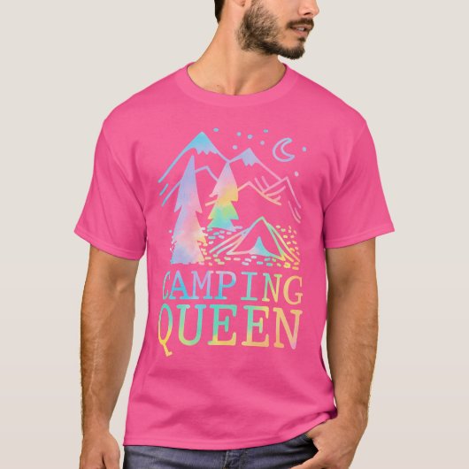 Camping Queen Elegant Camping Night Graphic T-shirt (Voorkant)
