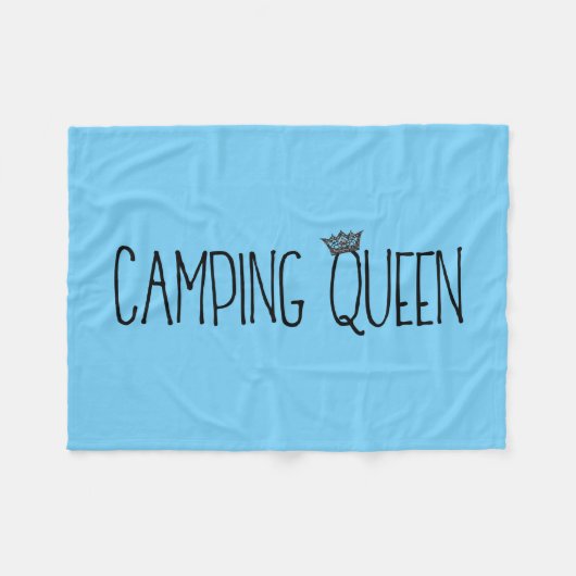 "Camping Queen" Vluchtdebakens Fleece Deken (Voorkant (Horizontaal))
