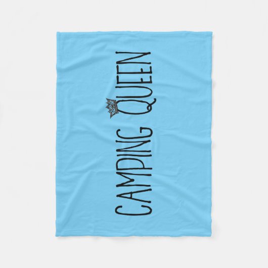 "Camping Queen" Vluchtdebakens Fleece Deken (Voorkant)