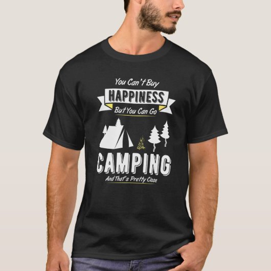 Camping Quote voor Forest Tent Camp & Passionate C T-shirt (Voorkant)