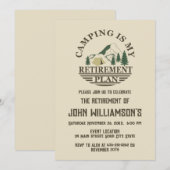 Camping retirement party kaart (Voorkant / Achterkant)