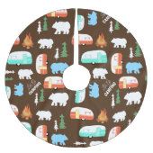 Camping Retro Camper RV Life - Bruin Kerstboom Rok (Voorkant)