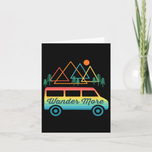 Camping Retro Camper Van Sunset Mountains Kaart