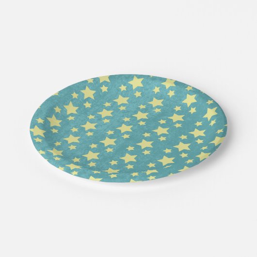 Camping Retro Party sterren gisteravond Papieren Bordje (Gekanteld)