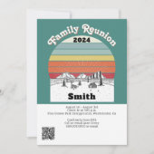 Camping Retro Sunset Monogram Familie Reünie Kaart (Voorkant)