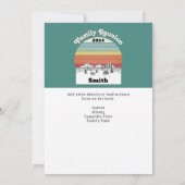 Camping Retro Sunset Monogram Familie Reünie Kaart (Achterkant)