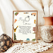 Camping ring spel niet zeggen bruid poster