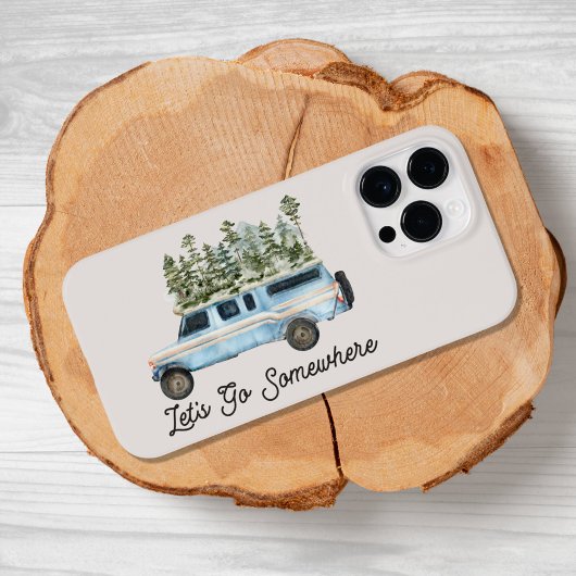 Camping Road Trip Quote Laten we ergens heen gaan Case-Mate iPhone Case