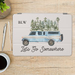Camping Road Trip Quote Laten we ergens heen gaan iPad Pro Cover<br><div class="desc">Voeg avontuur toe aan je iPad met onze 'Let's Go Somewhere' iPad Air Cover. Quote en waterverf kunst voor natuur liefhebbende ontdekkingsreizigers!</div>