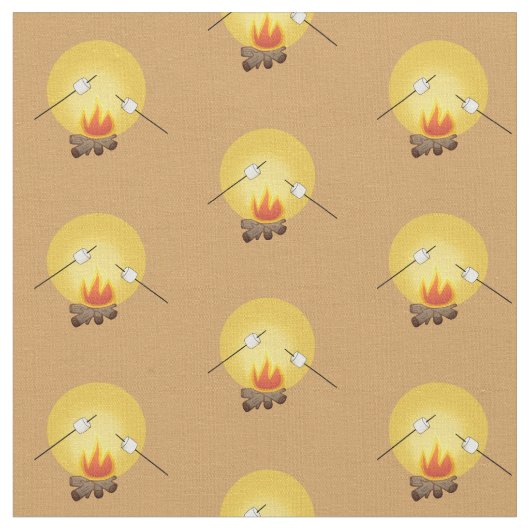 Camping Roasting Marshmallows Stof (Close Up)