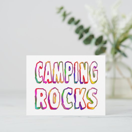 Camping Rocks Briefkaart (Staand voorkant)