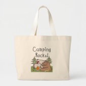 Camping Rocks Grote Tote Bag (Voorkant)