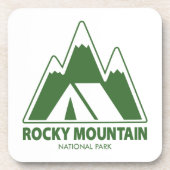 Camping Rocky Mountain Bier Onderzetter (Voorkant)