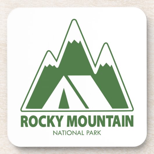 Camping Rocky Mountain Bier Onderzetter (Voorkant)