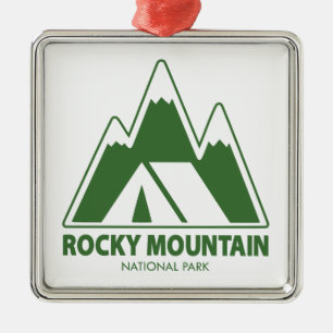 Camping Rocky Mountain Metalen Ornament