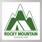 Camping Rocky Mountain Poster (Voorkant)