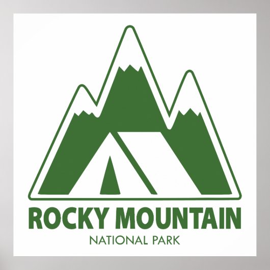 Camping Rocky Mountain Poster (Voorkant)