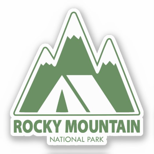 Camping Rocky Mountain Sticker (Voorkant)