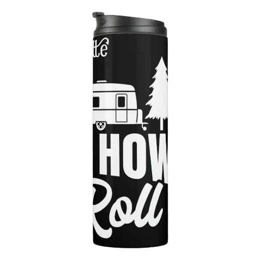 Camping Roll: Bonfire, Camper, Natuur's Way Thermosbeker (Geroteerd rechts)