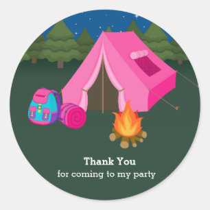 Camping Ronde Sticker