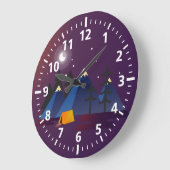 Camping Round (groot) wandklok (Hoek)