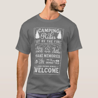 Camping Rules Camping Lover Campfire Adventure gif T-shirt