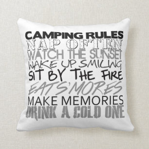 Camping Rules Pillow Kussen