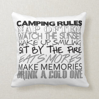 Camping Rules Pillow Kussen