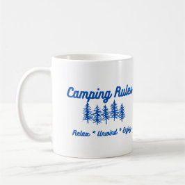 Camping Rules - Relax, Unwind, Geniet van een Koffiemok