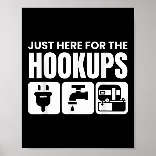 Camping Rv Caravan Motorhome hier voor de Hoo Poster (Voorkant)