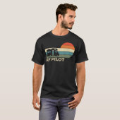 Camping Rv Pilot Motorhome Campervan Retro  T-shirt (Voorkant volledig)