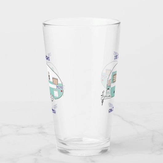 Camping RV Trailer Camper Beer Pint Drink Glas (Rechts)