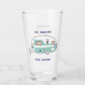 Camping RV Trailer Camper Beer Pint Drink Glas (Voorkant)
