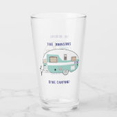 Camping RV Trailer Camper Beer Pint Drink Glas (Achterkant)