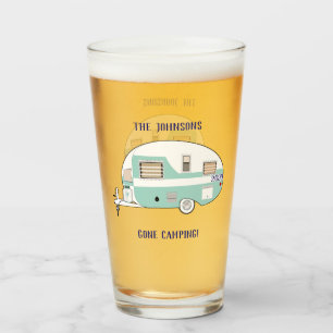 Camping RV Trailer Camper Beer Pint Drink Glas