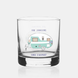Camping RV Trailer Camper Rocks Whisky Glas