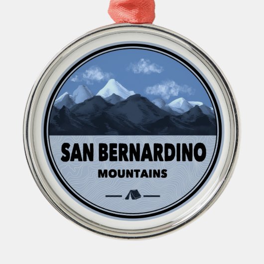 Camping San Bernardino Mountains California Metalen Ornament (Voorkant)