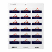 Camping Santa Kayaking Kerstmis Etiket (Full Sheet)