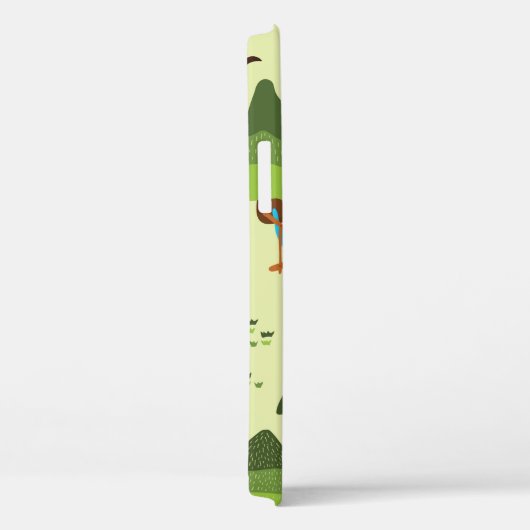 Camping scene - caravan, kampeerstoelen, vuurpleis Case-Mate iPhone case (Achterkant / Rechts)