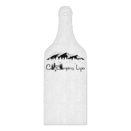 Camping Scene decoratieve glazen snijplank